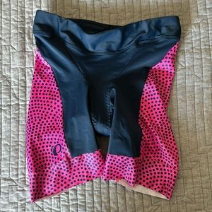 Peal Izumi bike shorts pink polka dots